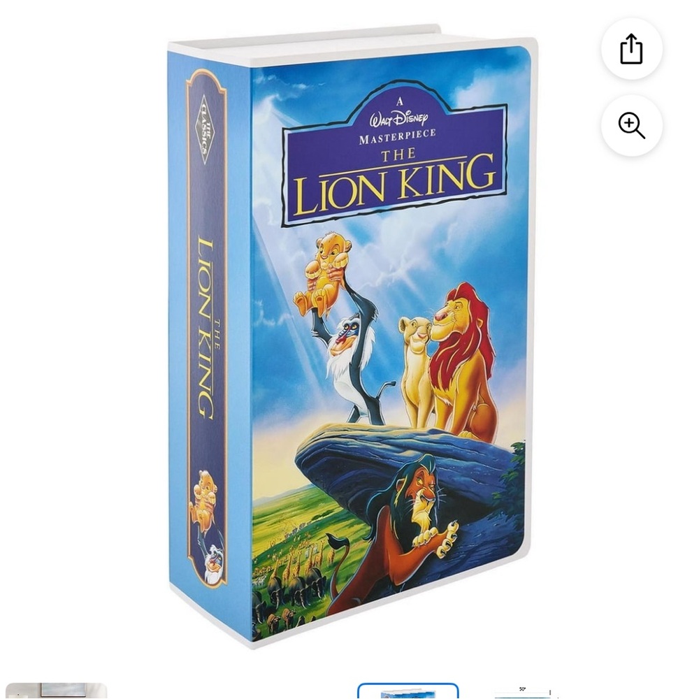 Disney The Lion King Blue and Yellow VHS Blanket